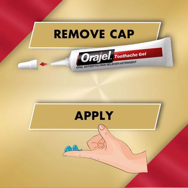 Orajel™ 4X Medicated Instant Pain Relief Gel, 0.25 oz. (3-Pack) product image