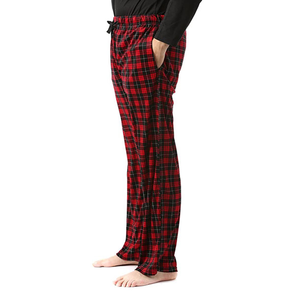 Men's Ultra-Soft Flannel Plaid Pajama Lounge Pants with Pockets (2- to 4- Pack) - Pick Your Plum