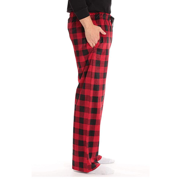 Men's Ultra-Soft Flannel Plaid Pajama Lounge Pants with Pockets (2- to 4-Pack) product image