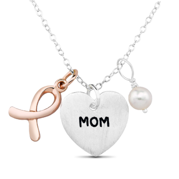 Mom .925 Sterling Silver Drop Necklace product image