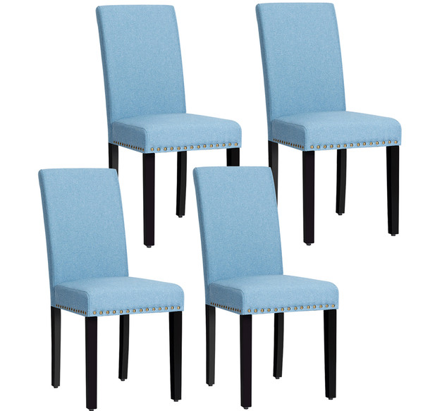 Fabric Dining Chairs with Nailhead Trim (Set of 4) product image