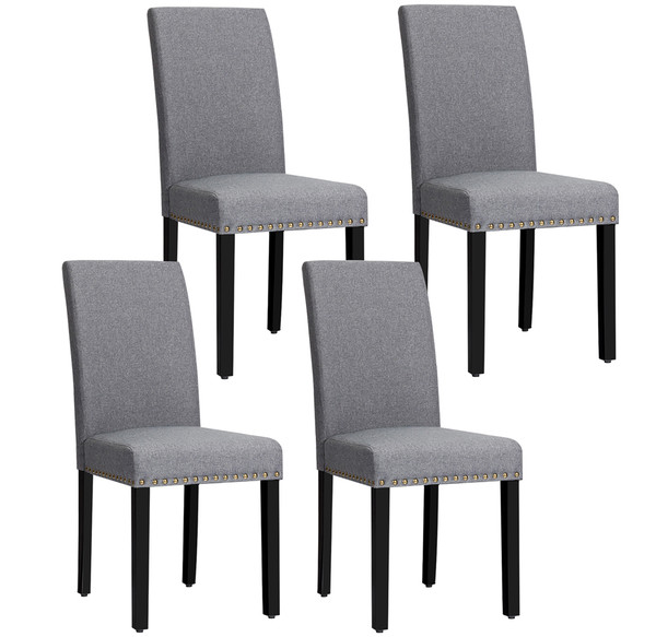 Fabric Dining Chairs with Nailhead Trim (Set of 4) product image