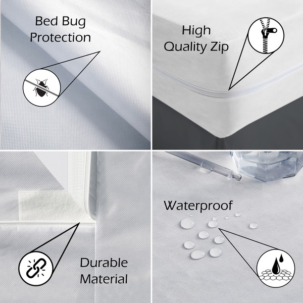 Fabric Zippered Waterproof Mattress Protector product image