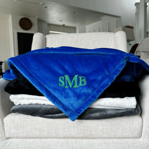 Personalized Embroidered Minky Touch Blankets product image