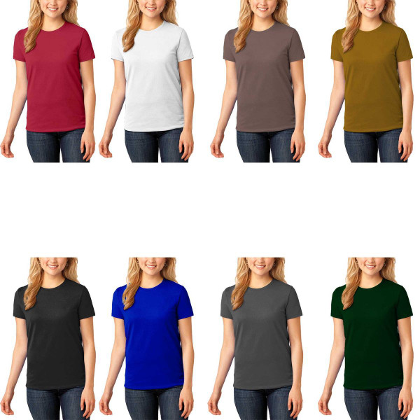 Women's Casual Crew Neck Short Sleeve Basic Solid T-Shirt (5-Pack) product image