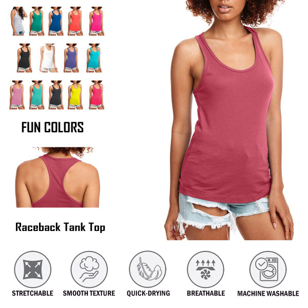 Women's Athletic Active Racerback Sleeveless Tank Top (5-Pack) product image