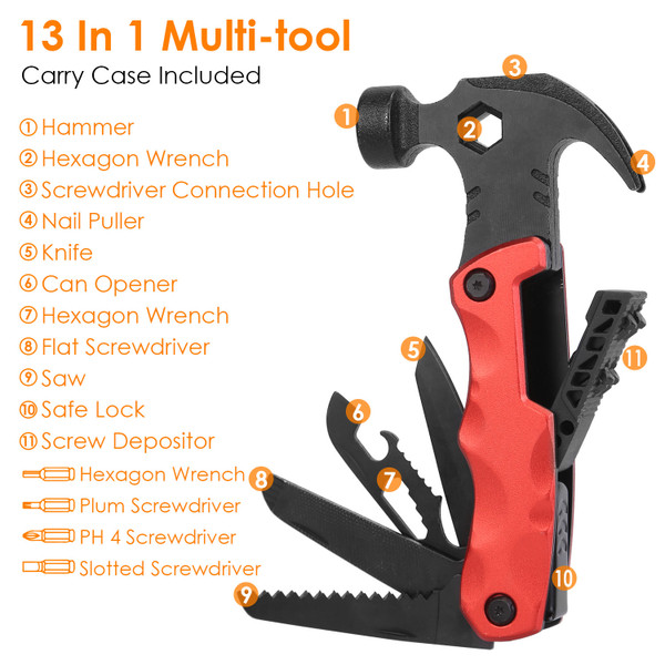 LakeForest 13-in-1 Pocket Survival Tool product image