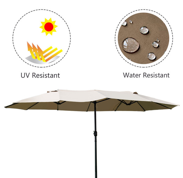 Double-Sided 15' Market Outdoor Umbrella product image