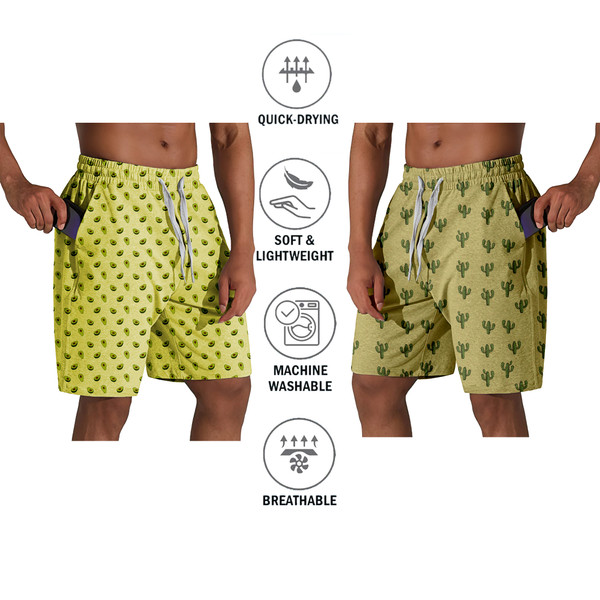 Men's Ultra-Soft French Terry Knit Athletic Shorts with Pockets (3-Pack) product image