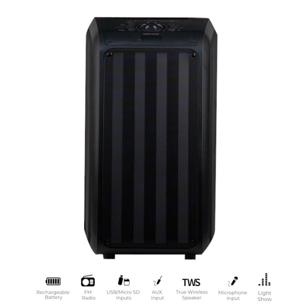 SuperSonic® 2X 6.5" Sound Traveler Portable Backpack Speaker with TWS, IQ-8265BT product image