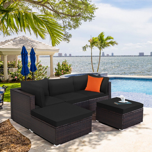 5-Piece Rattan Patio Furniture Set product image