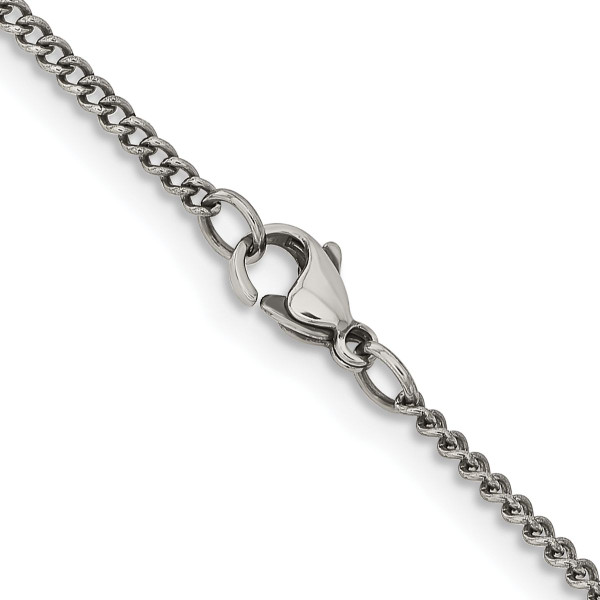 Stainless Steel Antiqued 2mm Round Curb Chain product image