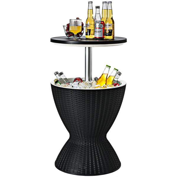 8-Gallon 3-in-1 Patio Rattan Cooler Bar Table  product image