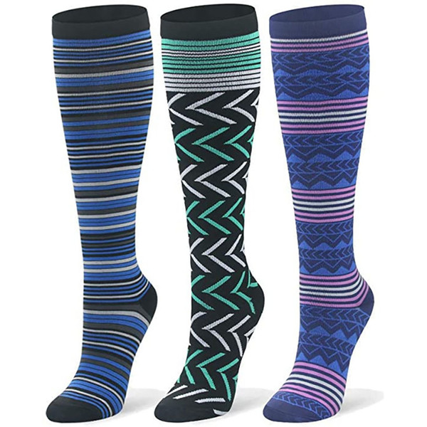 Braveman™ Print Knee-High Recovery Compression Socks (3- or 6-Pair) product image