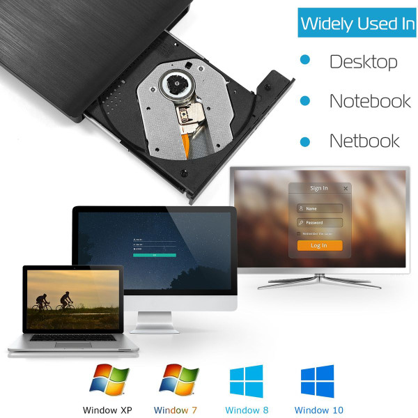 Slim External USB 3.0 CD/DVD Drive product image