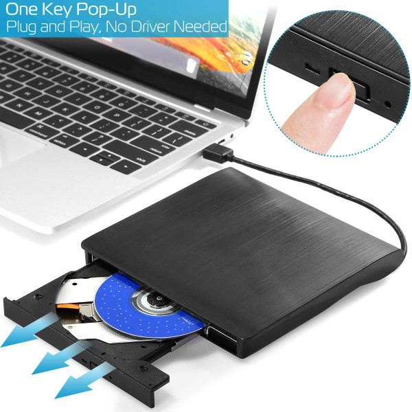 Slim External USB 3.0 CD/DVD Drive product image