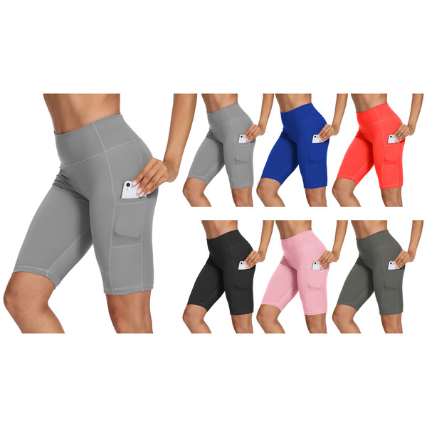 Women's Ultra-Soft High-Waist Stretchy Biker Shorts (5-Pack) product image