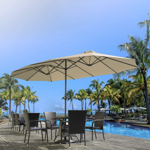 Outdoor 15' X 9' Double-sided Patio Umbrella product image