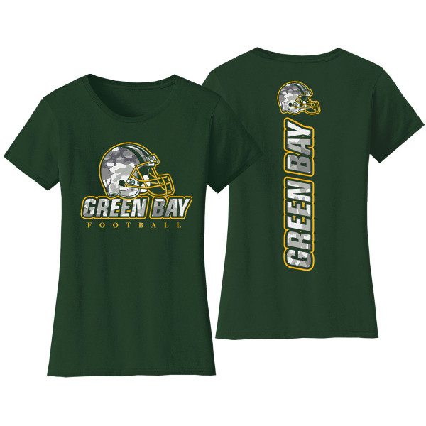 Women's Army Camo Football Crewneck T-Shirt product image