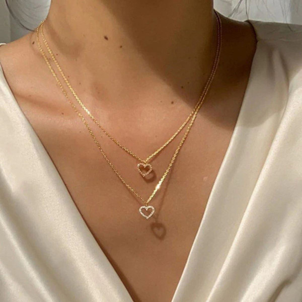  Dainty Diamond Heart Necklace  product image