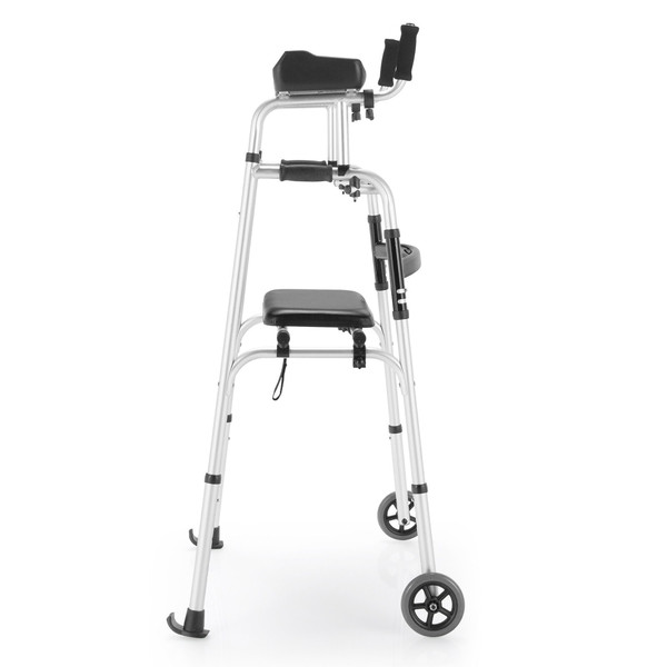 Foldable Aluminum Alloy Walker with Seat & Armrests product image Foldable Aluminum Alloy Walker with Seat & Armrests product image