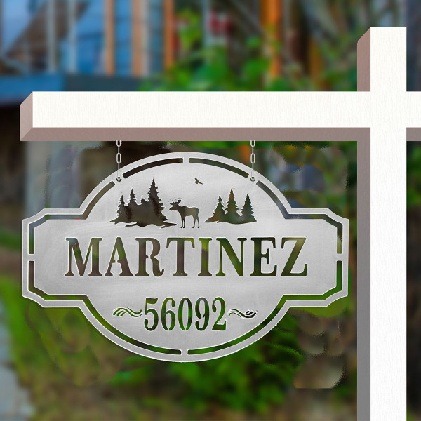 Personalized Family Name & House Number Sign product image