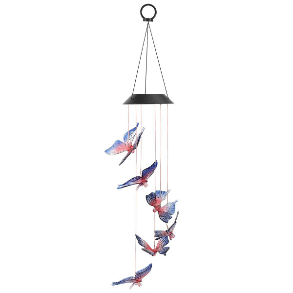 Solarek® Butterfly LED Solar Wind Chime, Color-Changing product image