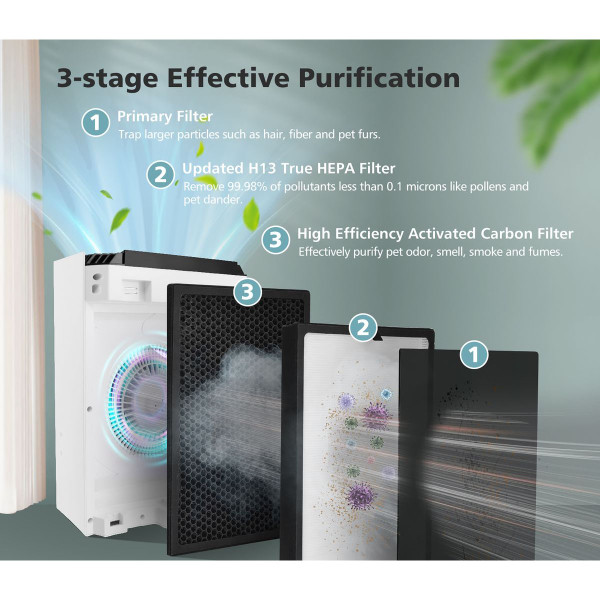 H13 True HEPA Air Purifier with Adjustable Speeds product image