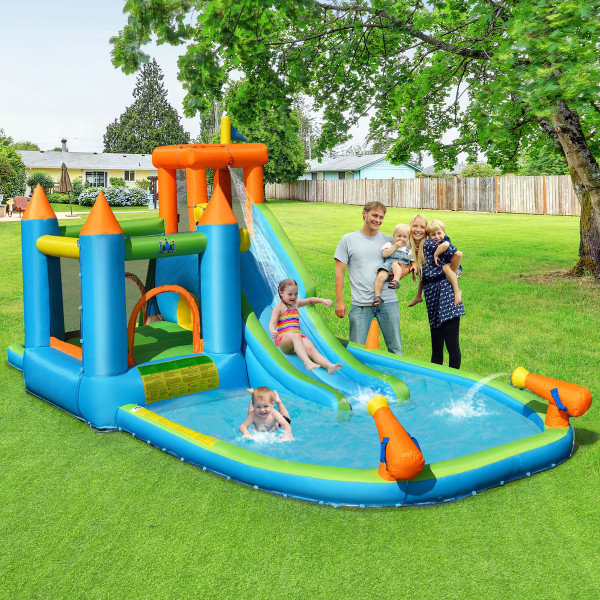 Inflatable Bounce House Splash Pool with Water Slide for Kids product image