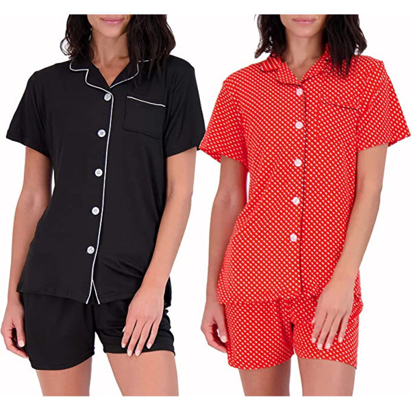 Women's Matching Shirt & Shorts Pajamas, Button-Down Style (2-Pack) product image