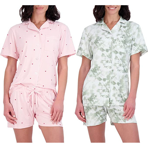 Women's Matching Shirt & Shorts Pajamas, Button-Down Style (2-Pack) product image
