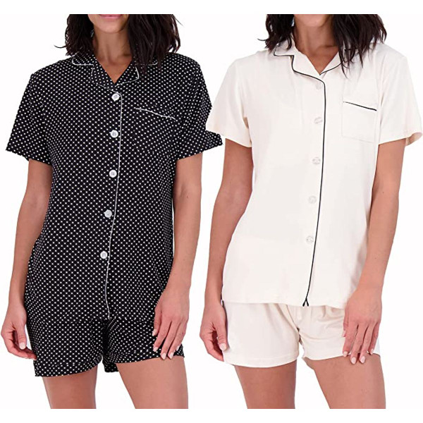 Women's Matching Shirt & Shorts Pajamas, Button-Down Style (2-Pack) product image