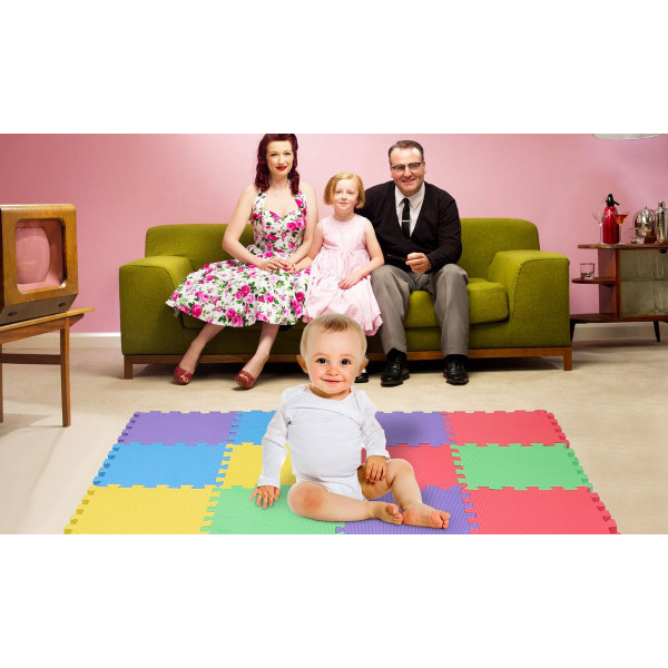 iMounTEK® Kids' 16-Piece Interlocking Playmat product image