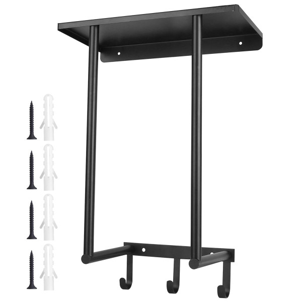 NewHome™ Wall-Mounted Vertical Towel Rack with Shelf product image