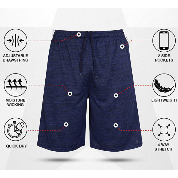 Men's Athletic Performance Shorts (5-Pack) product image