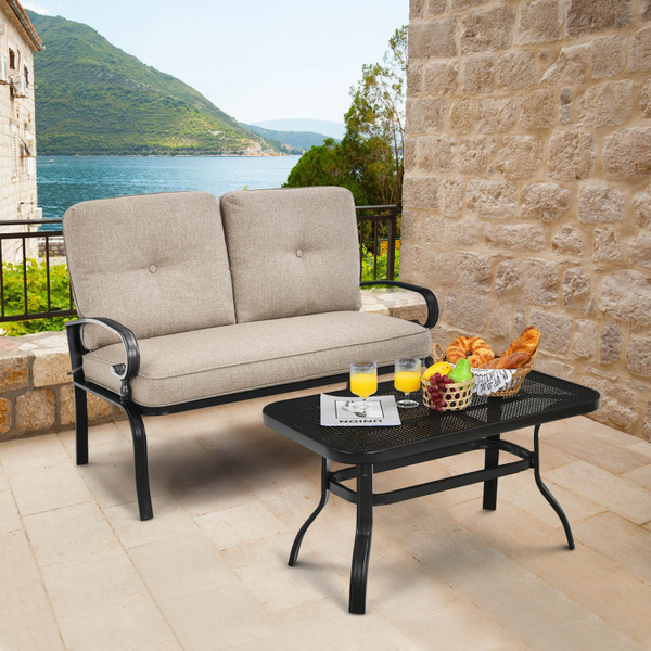 2-Piece Patio Loveseat & Table Furniture product image