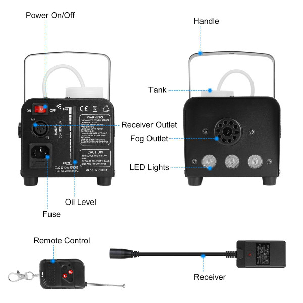 iMounTEK® Colorful LED 400W Fog Machine product image