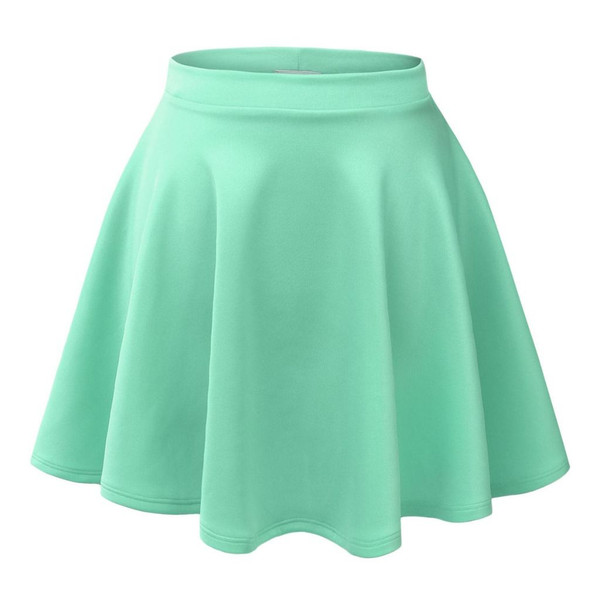 Women's Basic Stretchy Flared Casual Mini Skater Skirt product image