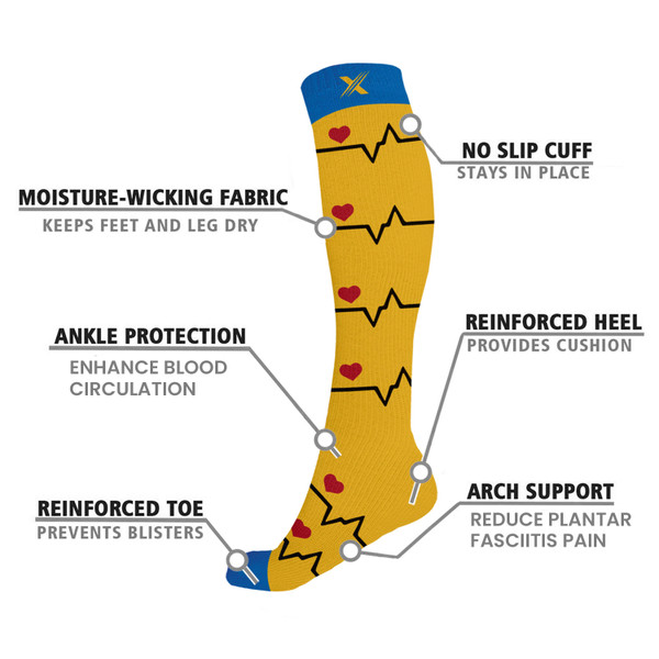 Knee-High Compression Socks, 15-20mmHg, Assorted (4-Pair) product image