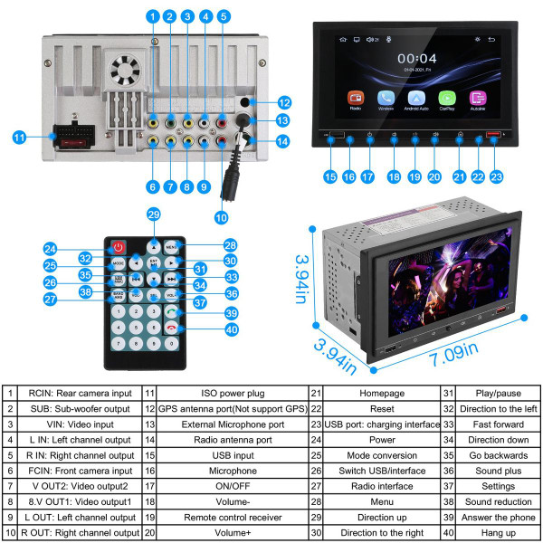 iMounTEK® 1080p Wireless Car MP5 Player product image