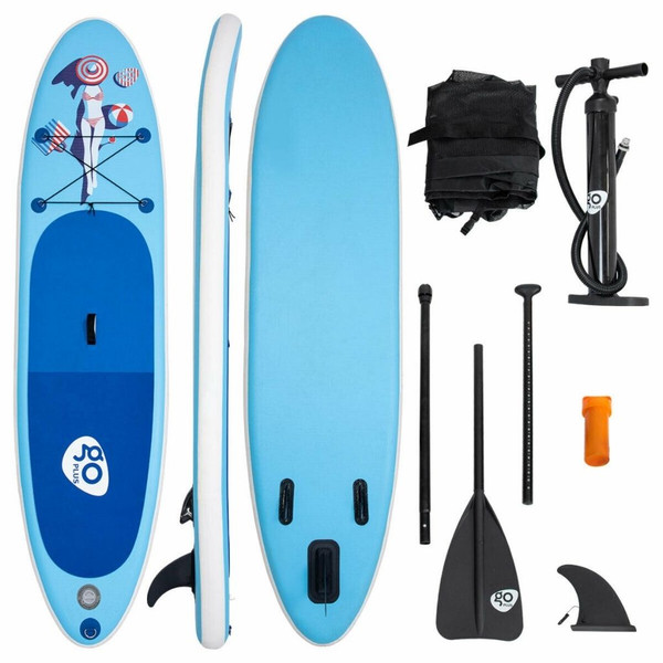 Inflatable 10' Sunbathing Stand-up Paddleboard Kit with Carry Backpack product image