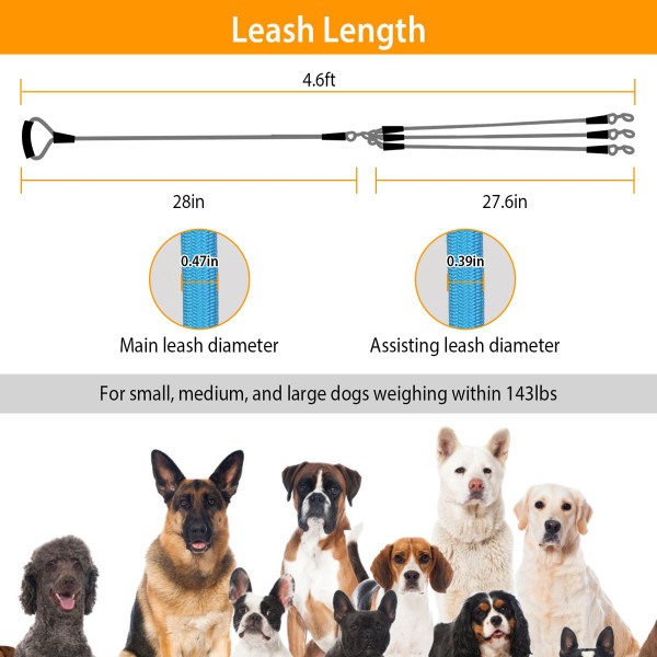 iMounTEK 3-Dog Training Leash product image