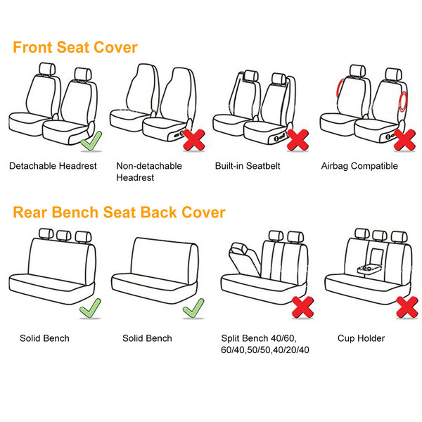 9-Piece Universal Car Seat Cover Set product image