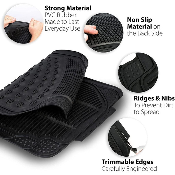 Zone Tech® All-weather Rubber Universal Fit Floor Mats product image