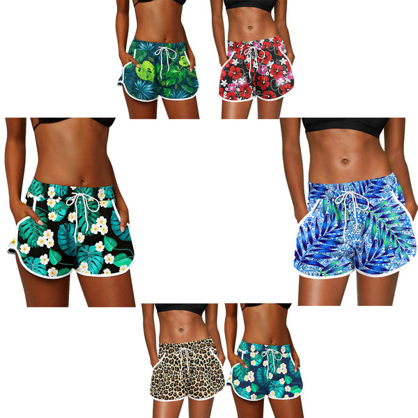 Women's High-Waisted Boardshorts with Pockets (3-Pack) product image