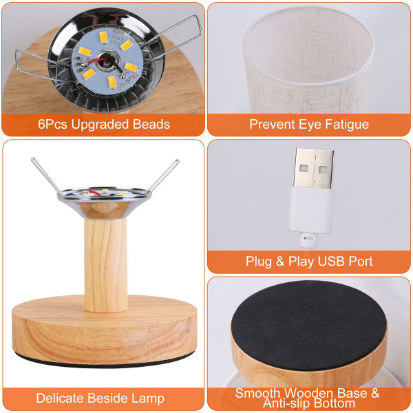 iMounTEK® USB Bedside Table Lamp product image