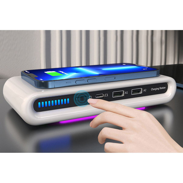 4-in-1 Wireless Charging Station Hub with LED Light product image