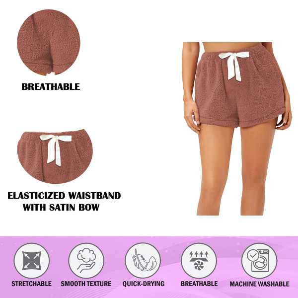 Women's Micro Fleece Plush Pajama Shorts (3-Pack) product image