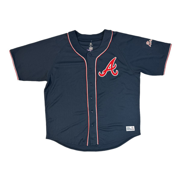 Atlanta Braves Team Color Full-Button Short Sleeve Jersey by Dynasty™ 