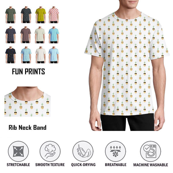 Men's Crew Neck Print Short Sleeve Shirt (3-Pack) product image